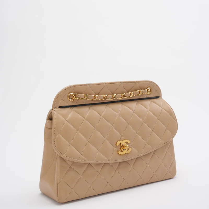 Chanel Beige Vintage Zeitlose Trendy Flap Bag 2011-2012
