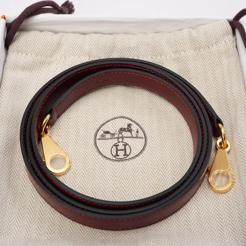 Hermes Kelly Burgunder Schultergurt