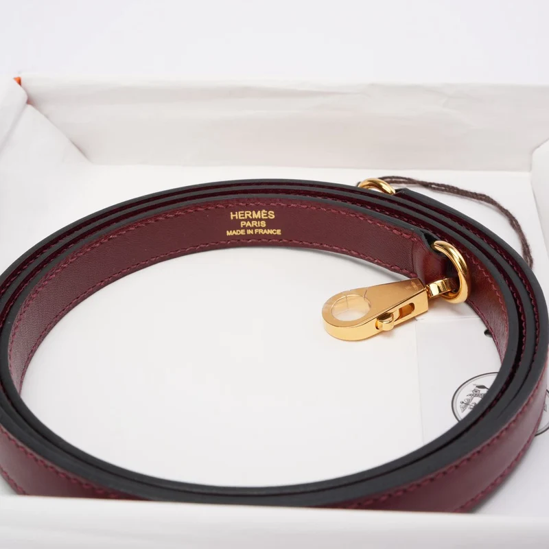 Hermes Kelly Burgunder Schultergurt