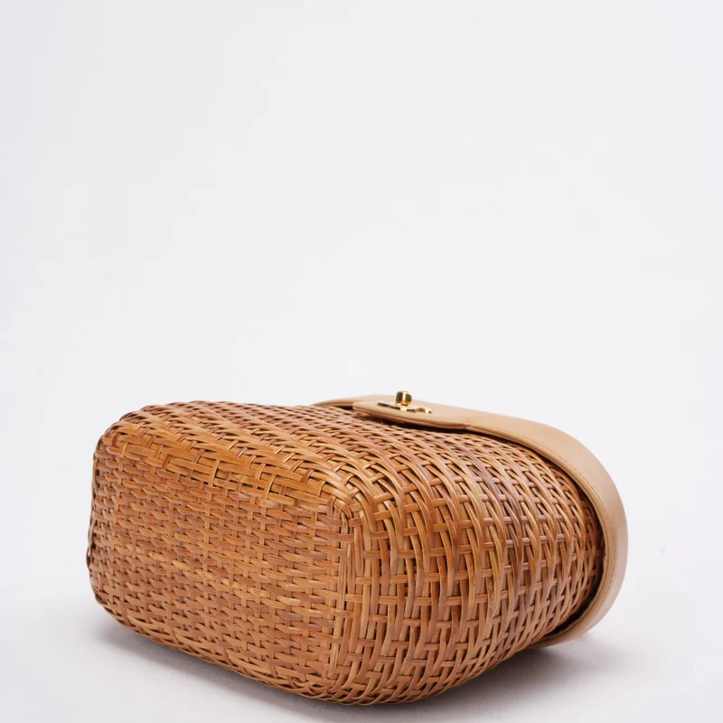 Chanel Vintage Weidenkorb-Umhängetasche 1990er