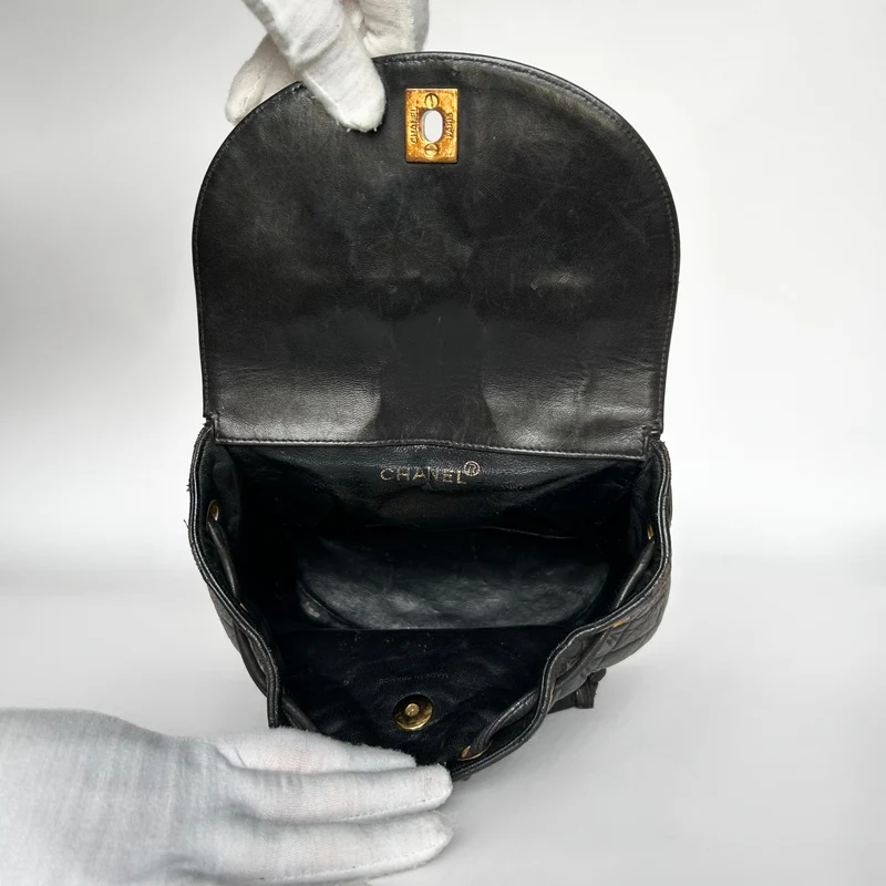 Chanel Duma Rucksack Lammfell Leder