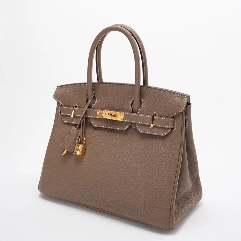 Hermes Birkin 30 cm Sellier Tasche Etoupe Togo Leder