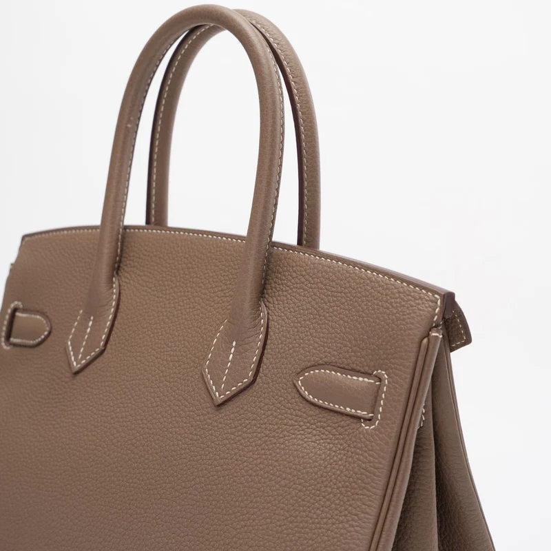 Hermes Birkin 30 cm Sellier Tasche Etoupe Togo Leder