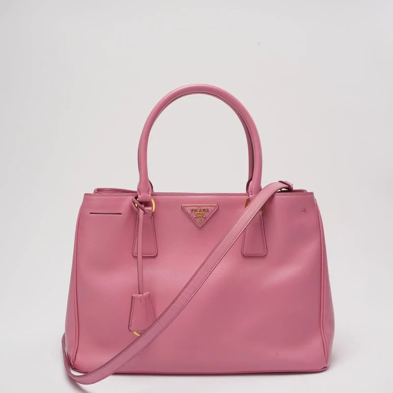 Prada Pink Galleria Einkaufstasche aus Saffiano-Leder