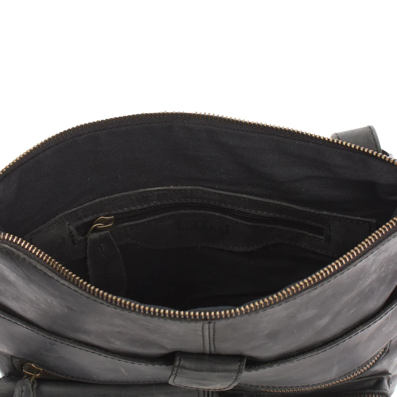 Umhängetasche Schultertasche Damen Herren Used Look Leder grau LE3011