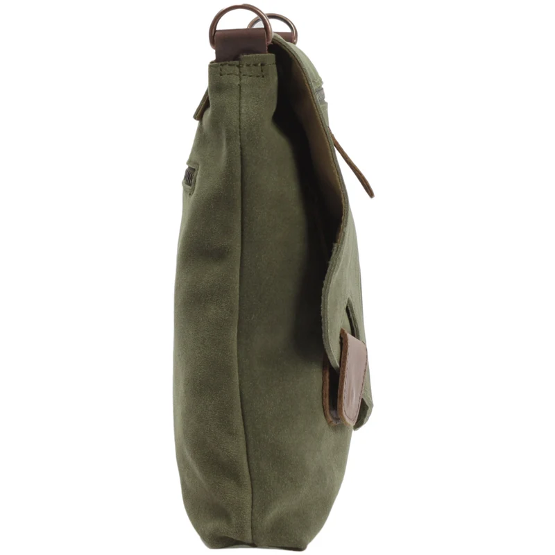Umhängetasche Ledertasche Damen Schultertasche Wildleder grün LE3027