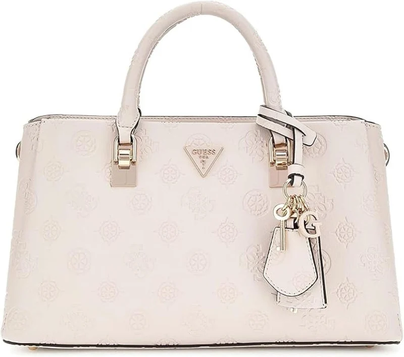 Guess Handtasche TISHA GIRLFRIEND SATCHEL Stone Logo