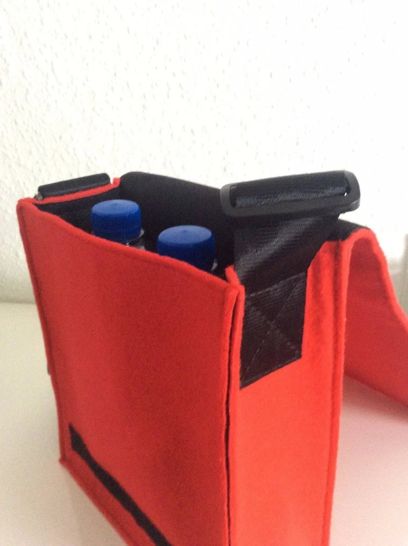 ALFA – Umhängetasche aus Filz - rot