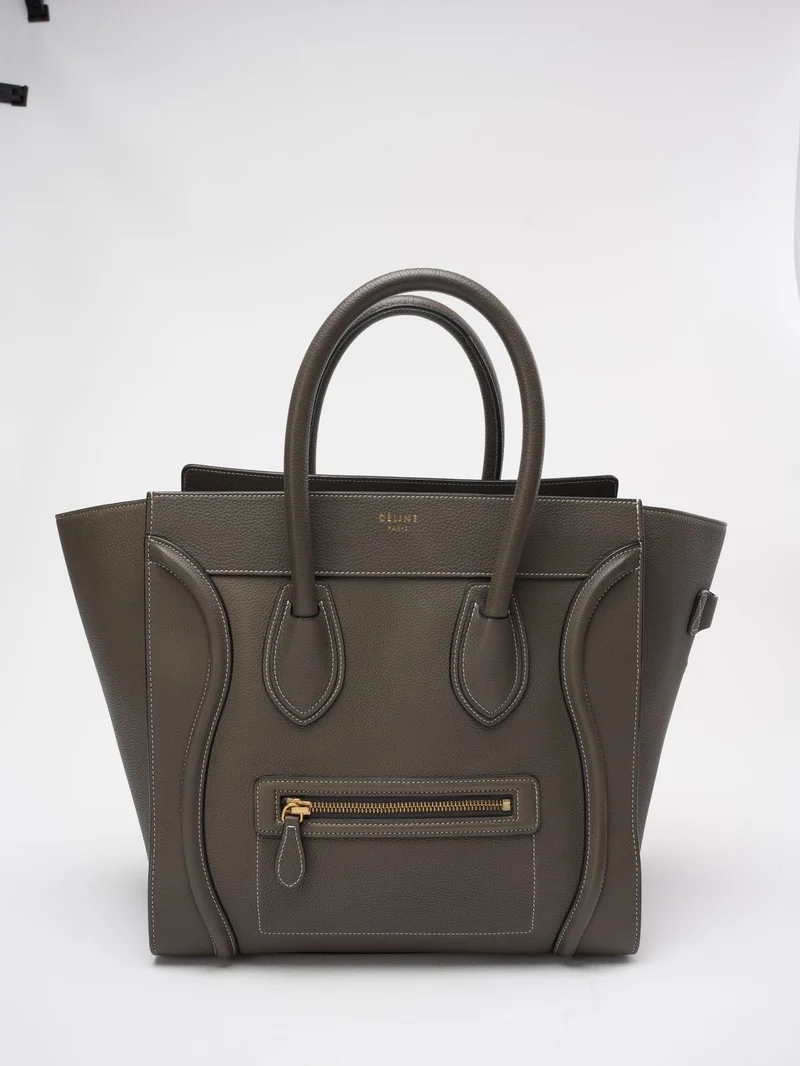 Céline Klassische Gepäckhandtasche Grau