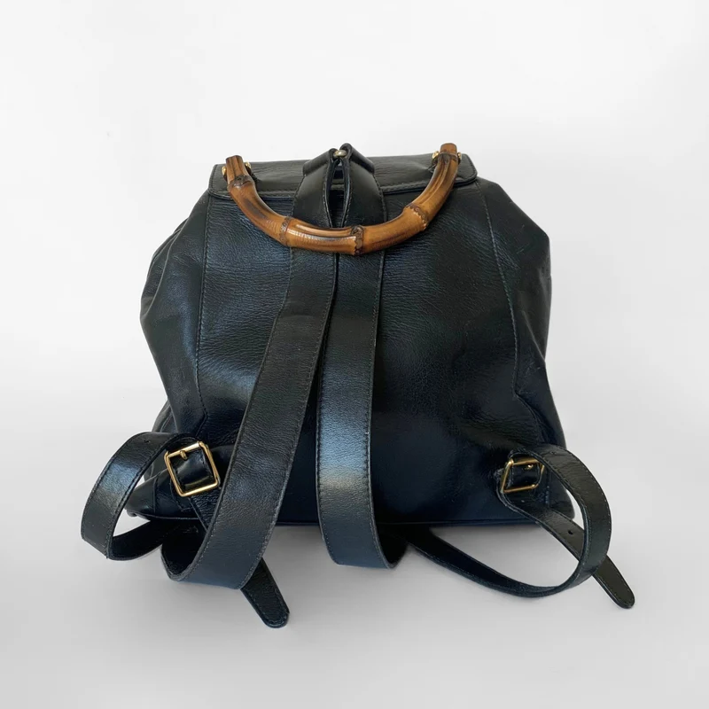 Gucci Bambusrucksack groß aus Leder