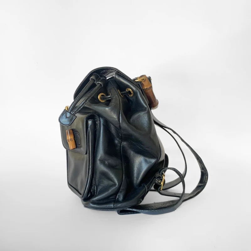 Gucci Bambusrucksack groß aus Leder