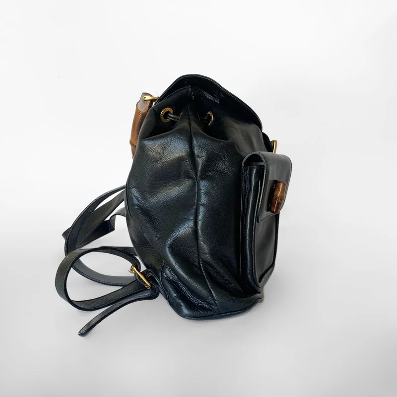 Gucci Bambusrucksack groß aus Leder