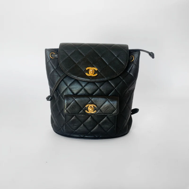 Chanel Duma Rucksack Lammfell Leder