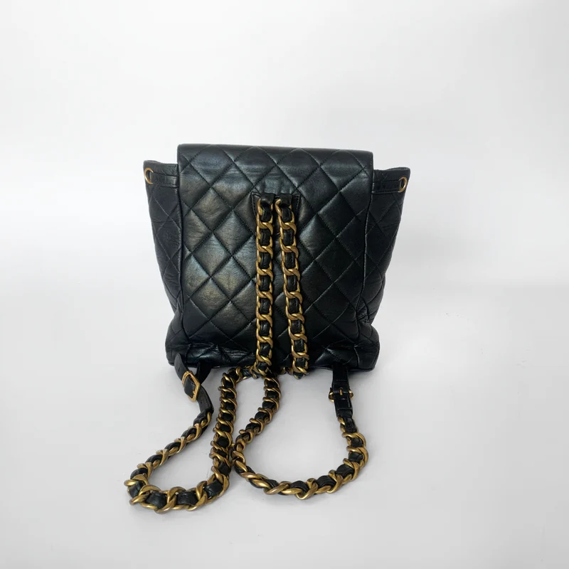 Chanel Duma Rucksack Lammfell Leder
