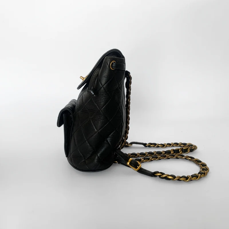 Chanel Duma Rucksack Lammfell Leder
