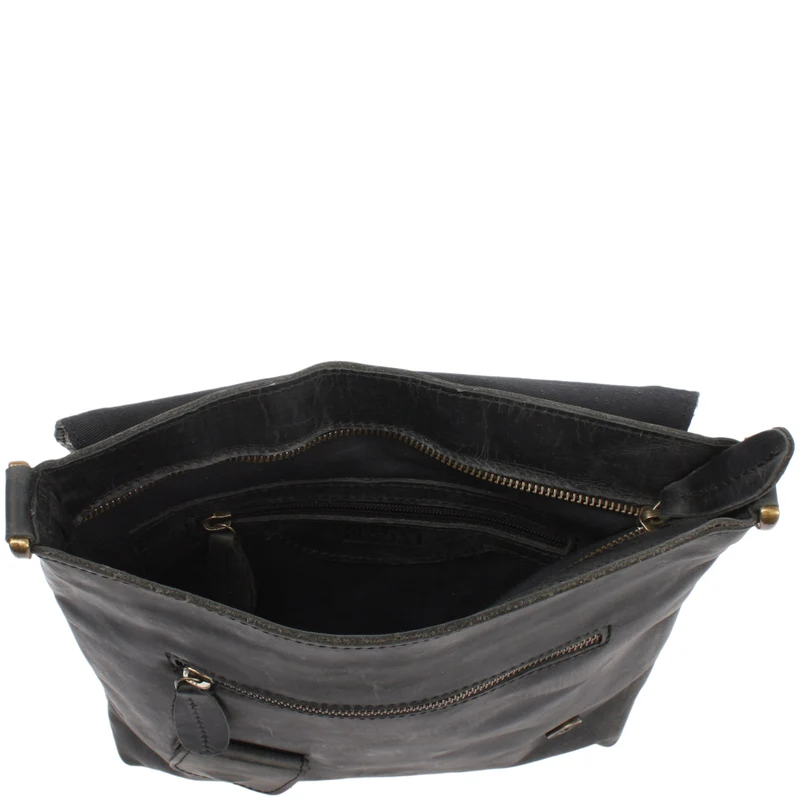Umhängetasche Ledertasche Schultertasche Leder grau LE3027