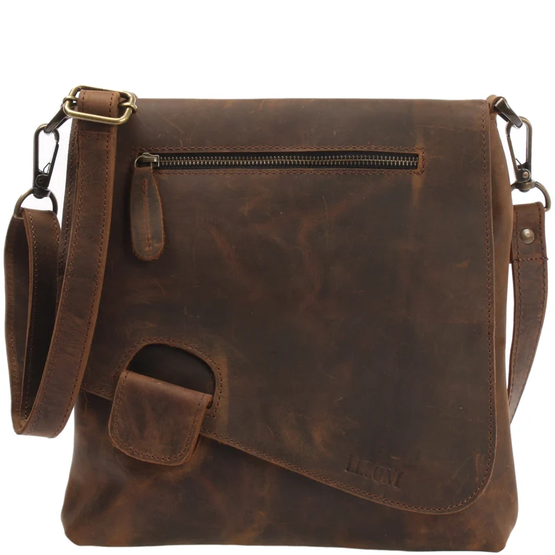 Umhängetasche Ledertasche Schultertasche Leder schlamm LE3027