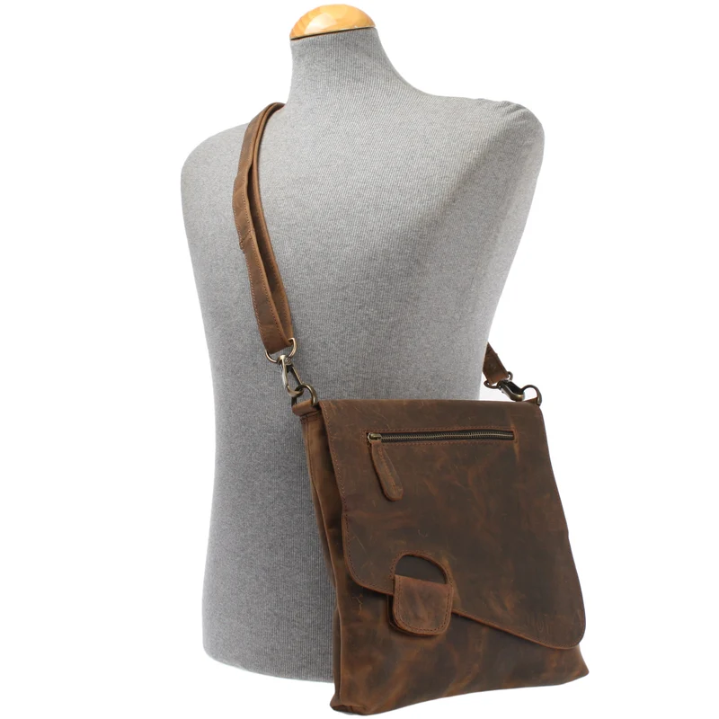 Umhängetasche Ledertasche Schultertasche Leder schlamm LE3027