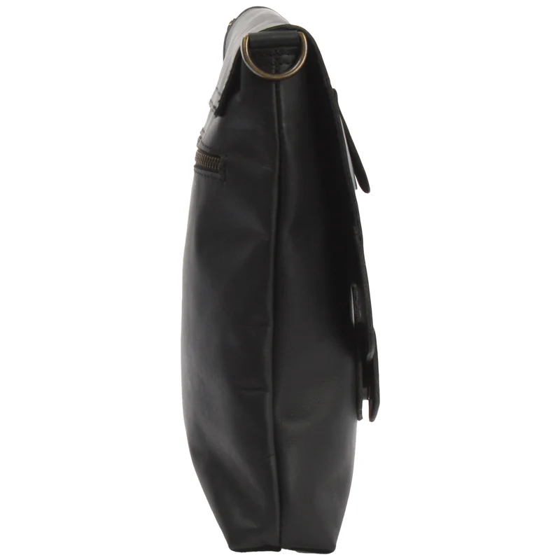 Umhängetasche Ledertasche Schultertasche Leder schwarz LE3027