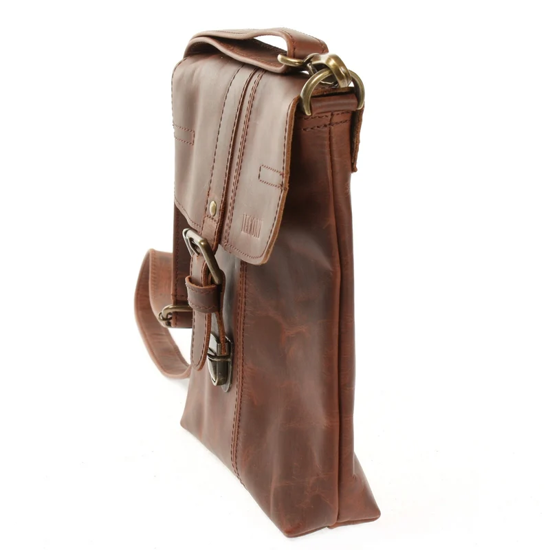 kleine Umhängetasche Damentasche Herrentasche Ledertasche braun LE3033
