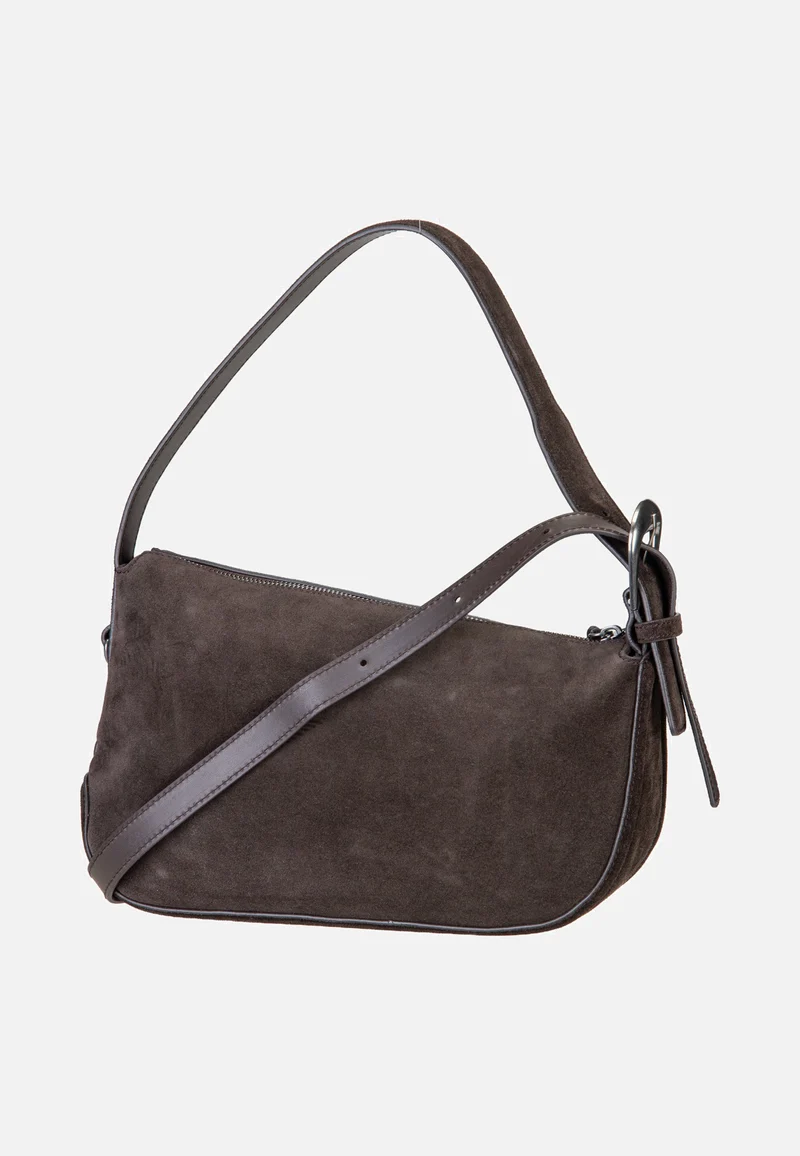 Ines Hobo M Suede Deep Soil - Hobo Bag