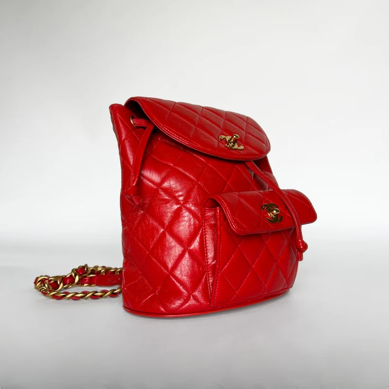 Chanel Duma Rucksack Lammfell Leder