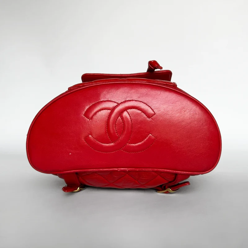 Chanel Duma Rucksack Lammfell Leder