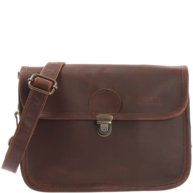 kleine Schultertasche Ledertasche Damentasche Leder braun LE3041