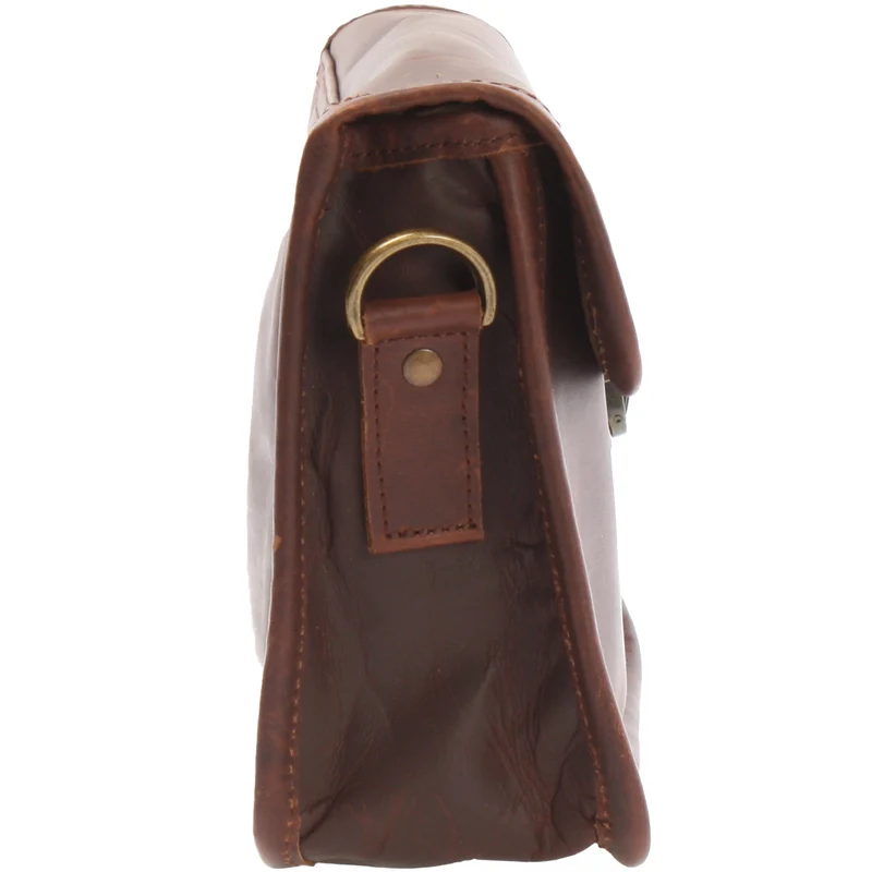 kleine Schultertasche Ledertasche Damentasche Leder braun LE3041