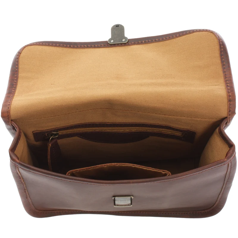 kleine Schultertasche Ledertasche Damentasche Leder braun LE3041