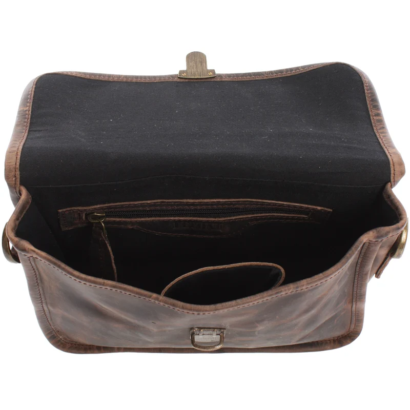 kleine Schultertasche Umhängetasche Leder Leder schlamm LE3041