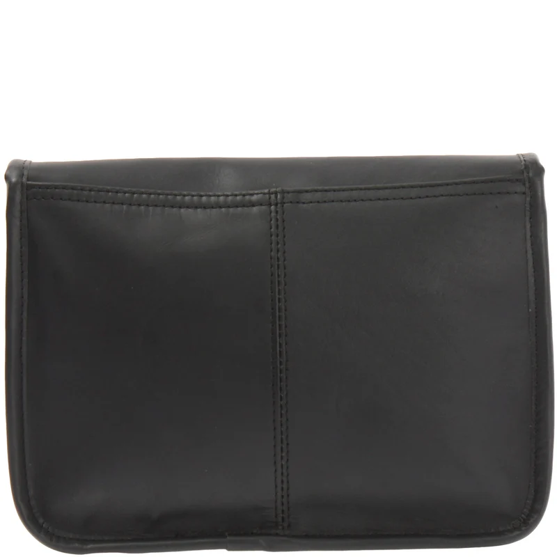 kleine Schultertasche Umhängetasche Leder Rindsleder schwarz LE3041