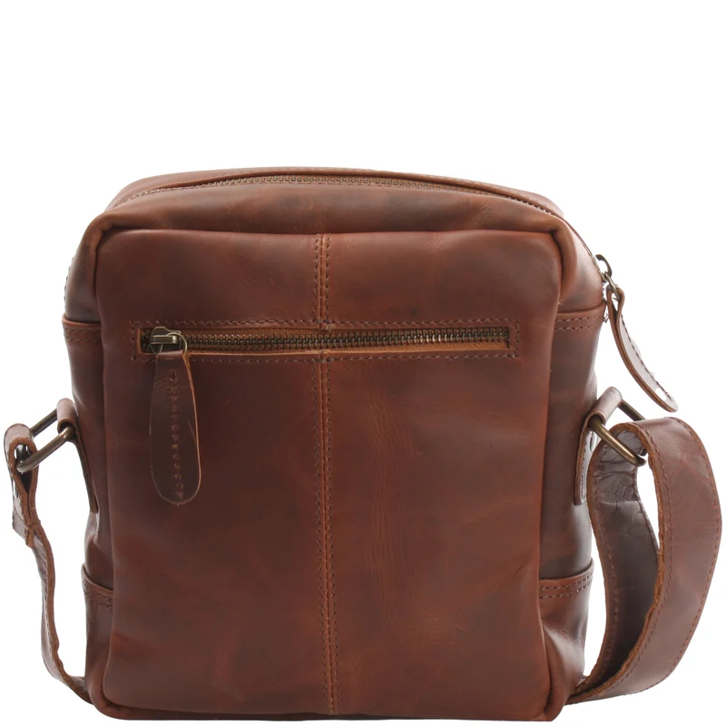 kleine Umhängetasche Ledertasche Freizeittasche Leder braun LE3042