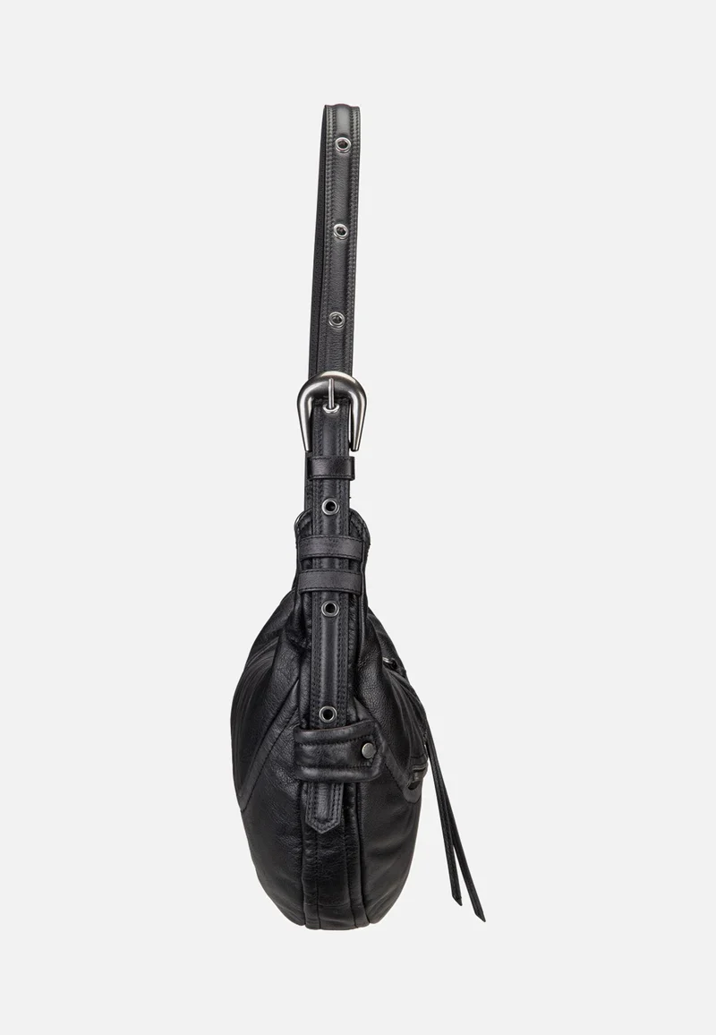 Luna Hobo S 3D Leather Black - Hobo Bag