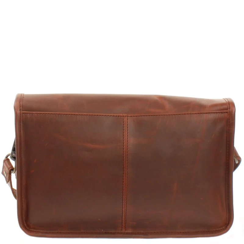 Schultertasche Umhängetasche Damen Leder gewachstes Rindsleder braun LE3044