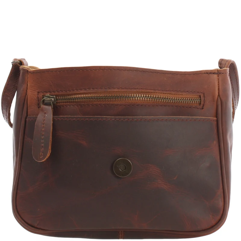 kleine Umhängetasche Ledertasche Damentasche Schultertasche Leder braun LE3047