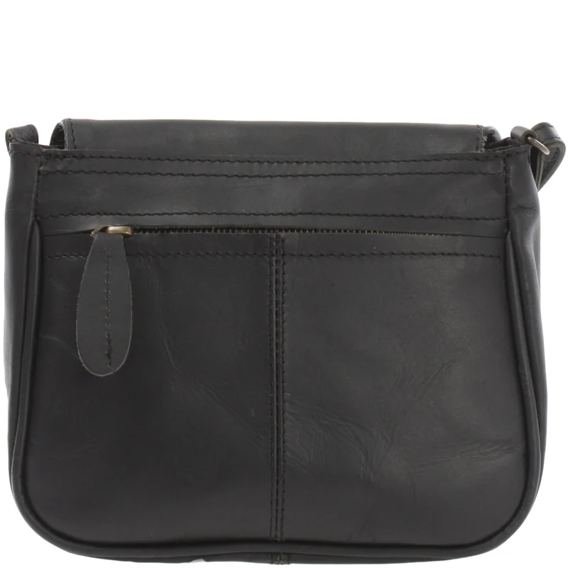 kleine Umhängetasche Ledertasche Damentasche Schultertasche Leder schwarz LE3047