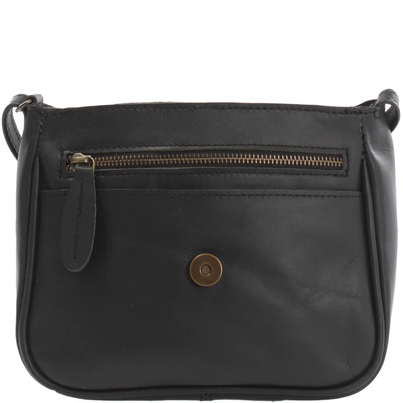 kleine Umhängetasche Ledertasche Damentasche Schultertasche Leder schwarz LE3047