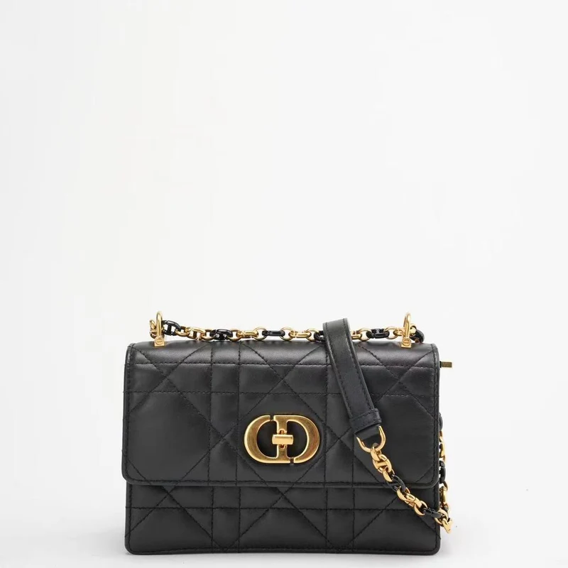 Christian Dior Schwarze Mini Miss Caro Tasche Lammleder 2023