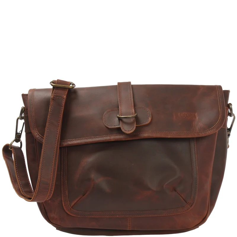 Umhängetasche Damen Schultertasche Damentasche Handtasche Leder braun LE3053