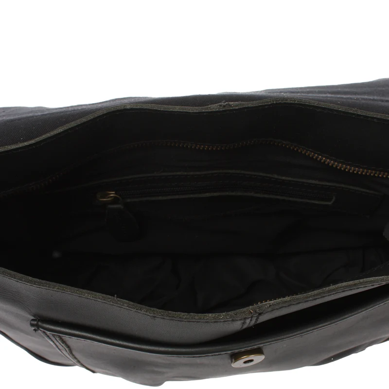 Umhängetasche Damen Schultertasche Damentasche Handtasche Leder schwarz LE3053