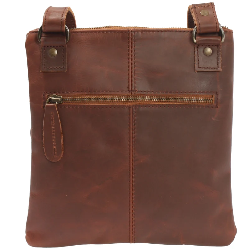 kleine Umhängetasche Damentasche Herrentasche Ledertasche braun LE3060
