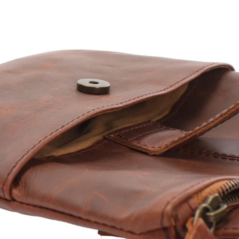 kleine Umhängetasche Damentasche Herrentasche Ledertasche braun LE3060