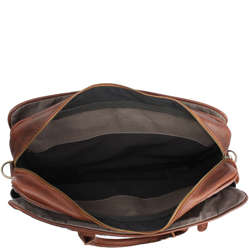 Aktentasche Handgepäck Trolleytasche Canvas Leder grau LE3066