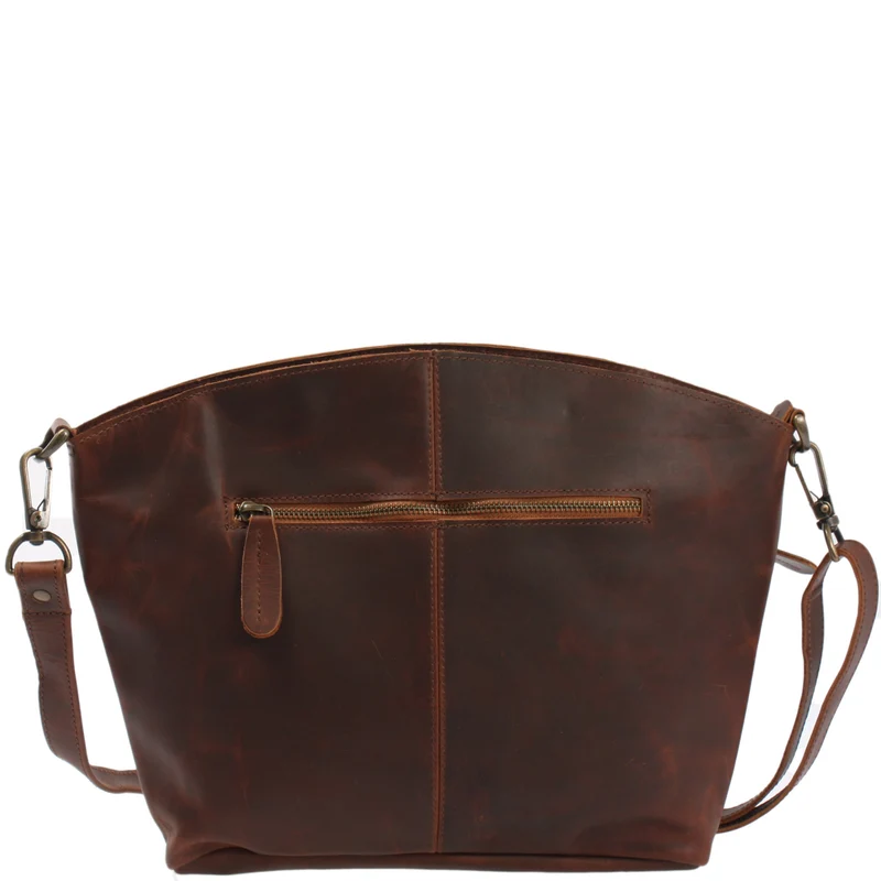 Umhängetasche Schultertasche Freizeittasche Leder braun LE3050