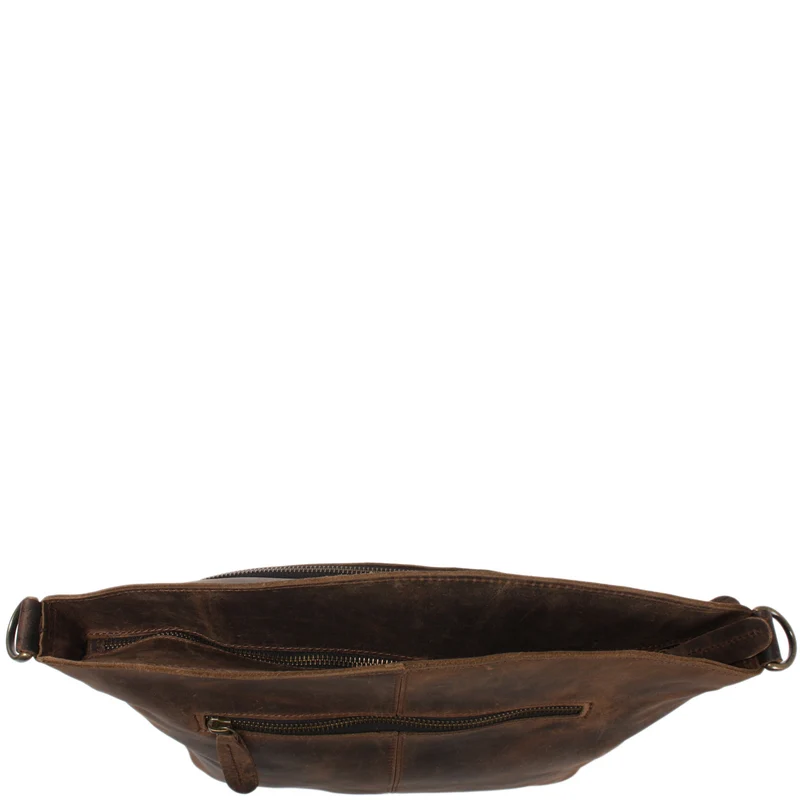 Umhängetasche Schultertasche Freizeittasche Leder schlamm LE3050