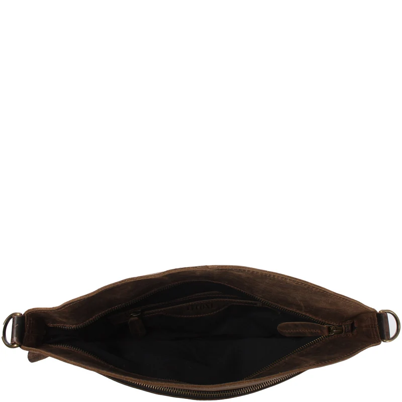 Umhängetasche Schultertasche Freizeittasche Leder schlamm LE3050
