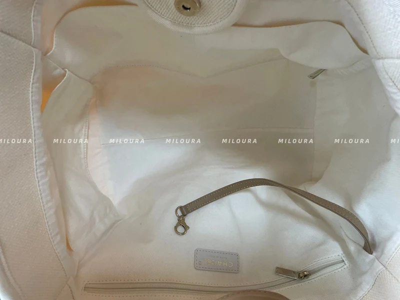 Chanel Deauville Perlen Einkaufstasche