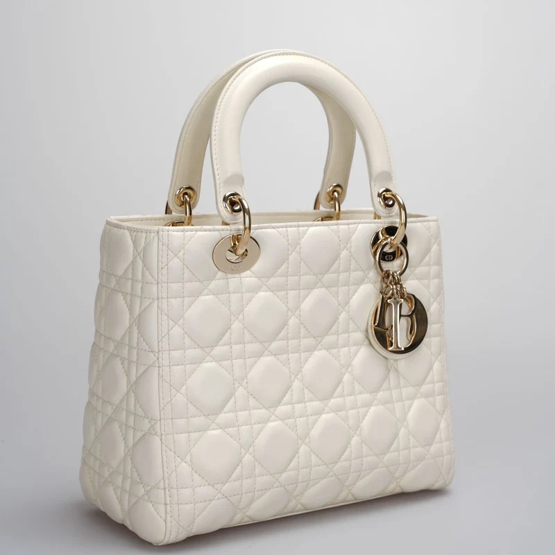 Christian Dior Lady Dior Tasche Weiß Mittel 2017