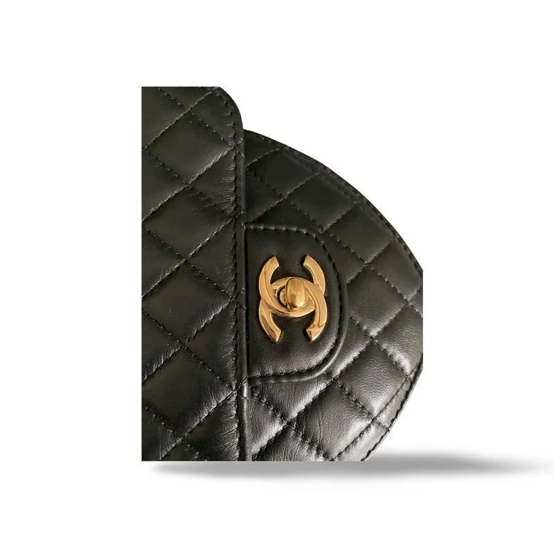 Chanel Heart Bag schwarzes Lammleder GHW